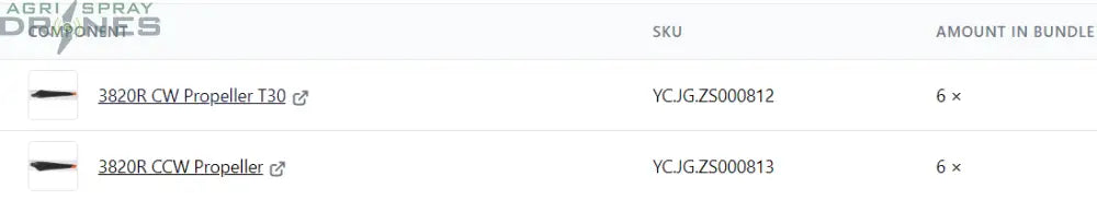 T30 Full Prop Set Agras Parts