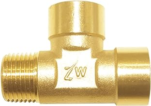 3 Way Brass Pipe Tee Fitting 1/2" NPT, Female Female Male